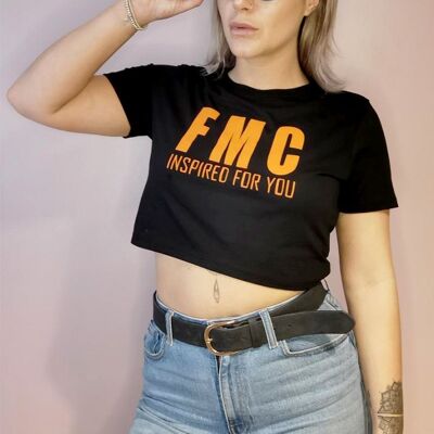 FMC Schwarzes Basic Kurzes T-Shirt
