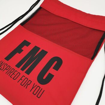 Sac de sport en maille FMC rouge 4