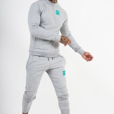 Chándal suéter gris unisex con logo