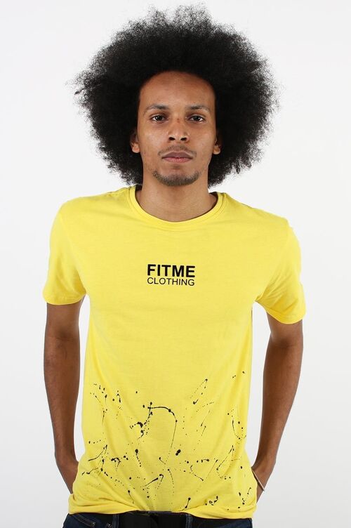 Black Splash Organic Yellow T-Shirt