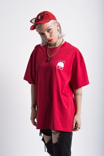 T-shirt unisexe Nerd Head Rouge 2