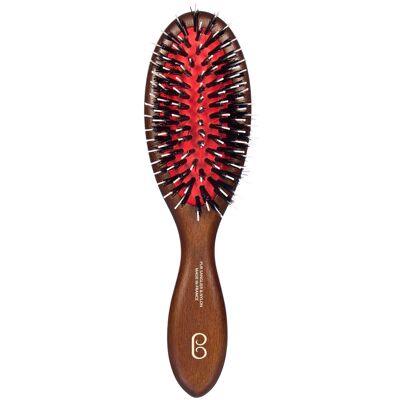 Pneumatic thistle brush, small model, solid beech - pure wild boar