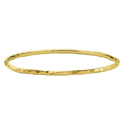 Yellow Vermeil 3mm Hammered Nomad Bangle