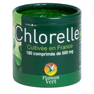 Chlorelle française 180 comprimés de 500mg Flamant Vert