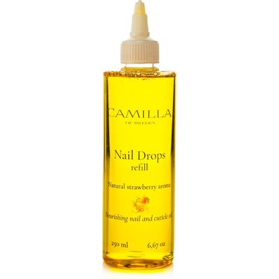 Camilla of Sweden Nail Drops Nail Oil 250ml -Recharge- Fraise