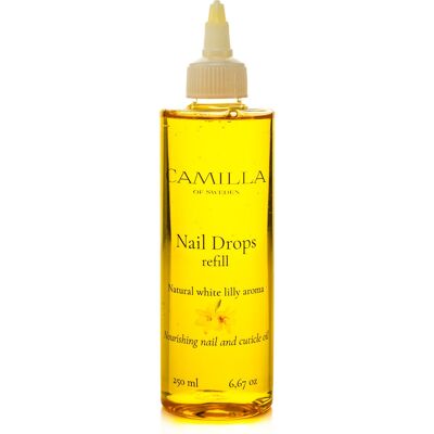 Camilla of Sweden Nail Drops Nagelöl 250ml -Nachfüllpackung- White Lily