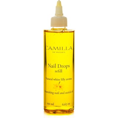 Camilla of Sweden Nail Drops Olio per Unghie 250ml -Refill- White Lily