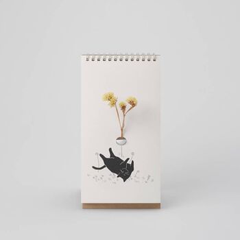 Flip vase- Cat - soliflore carnet - CADEAU fête des mères - chat 4