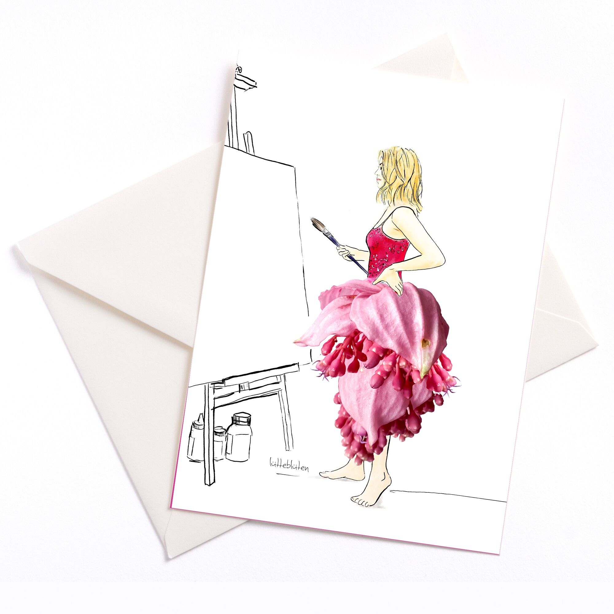 Ritorno in studio - biglietto con anima colorata e busta | 121