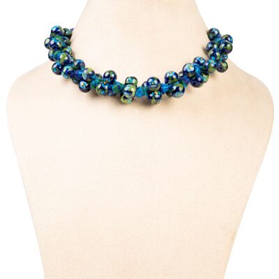 Ethiqana Handmade Bunch Necklace – Blue Green Turquoise