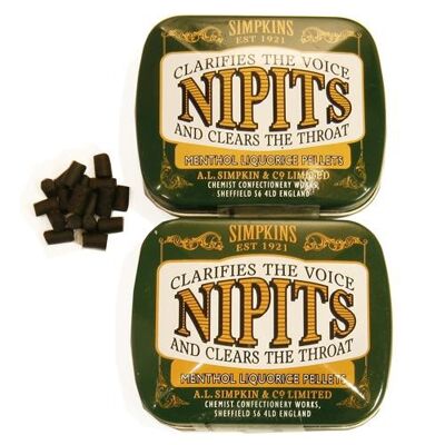 Nipits Liquorice Pellets - Menthol - 2 Packs