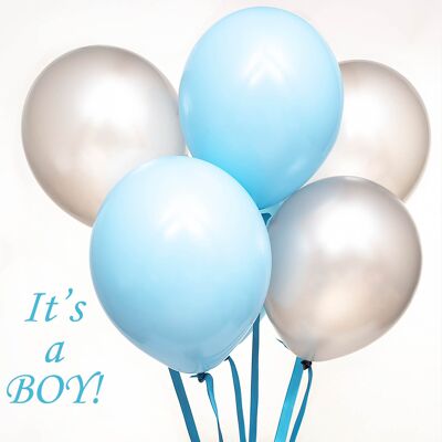 Geboorte blauwe ballonnen