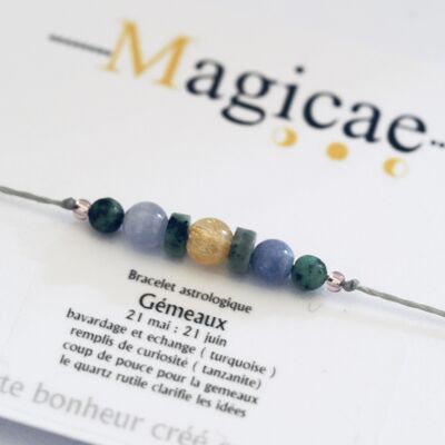 Gemini astrological bracelet