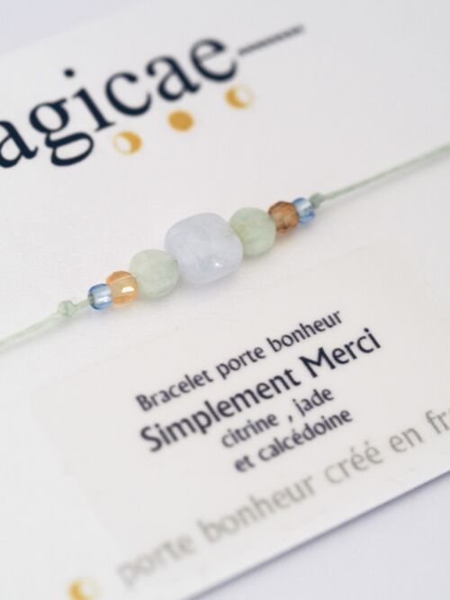 Bracelet porte bonheur simplement merci