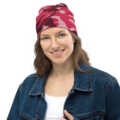 Camo Beanie Hat – Womens Red Camouflage Beanie