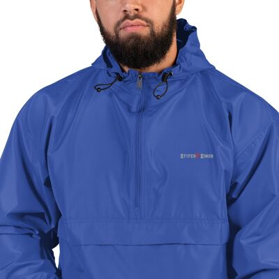 Blue Weatherproof Jacket with Hood – Packable Lightweight Jacket 2xl