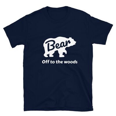 Off To The Woods Bear – Camping T-shirt - navy