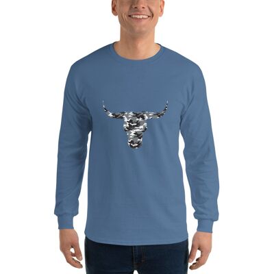 Men’s Long Sleeve Shirt - indigo-blue 3xl