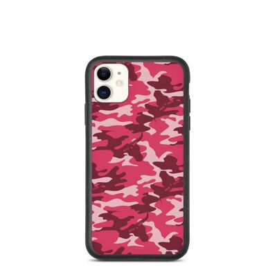 Red IPhone Case – Eco Friendly Phone Cases – Camouflage Design Biodegradable iphone-11