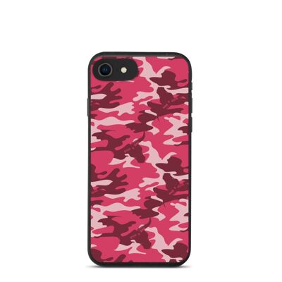 Red IPhone Case – Eco Friendly Phone Cases – Camouflage Design Biodegradable iphone-7-8-se