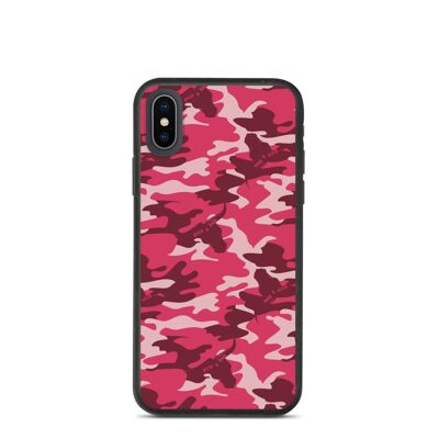 Red IPhone Case – Eco Friendly Phone Cases – Camouflage Design Biodegradable iphone-x-xs