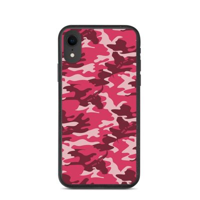 Red IPhone Case – Eco Friendly Phone Cases – Camouflage Design Biodegradable iphone-xr
