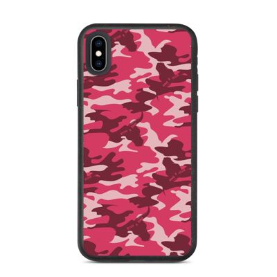 Red IPhone Case – Eco Friendly Phone Cases – Camouflage Design Biodegradable iphone-xs-max