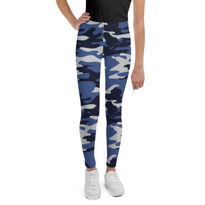 Blue Camouflage Leggings Youth Sizes (8 to 20 years) by Stitch & Simon