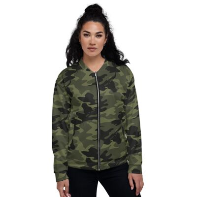 Womens Camouflage Jacket in Forest Green Camo - forest-green - female 2