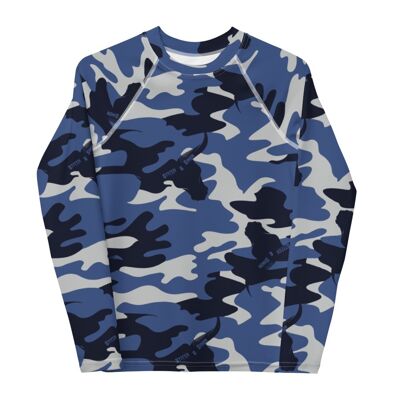 Boys Rash Vest – Camo Rash Guard in Blue Camouflage