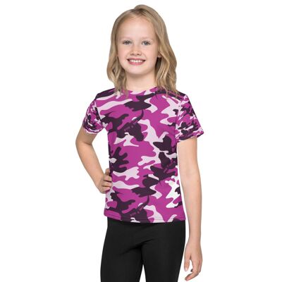 Purple Toddler & Kids Camo T-shirt (18mths to 7years) Camouflage Crew Neck T-Shirt