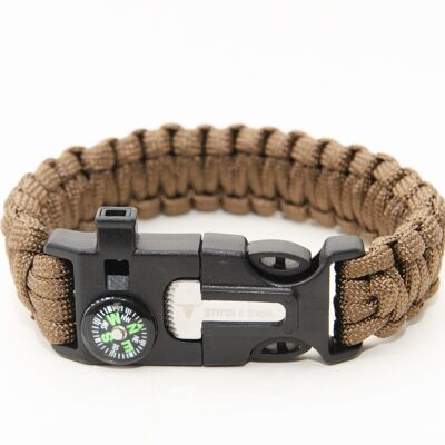 Emergency Paracord Bracelets - Brown