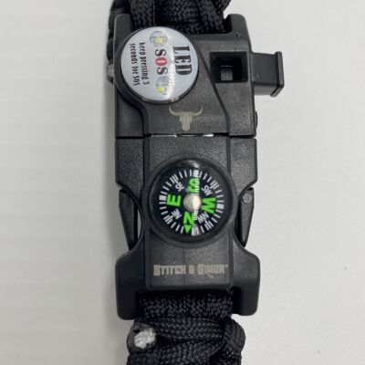 Ultimate Paracord Survival Bracelet - Black
