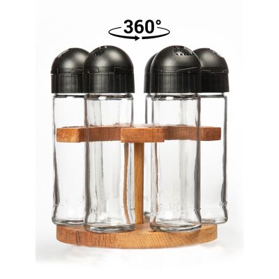 Joy Kitchen spice rack with sprinkle jars - set of 6 / 105 cc