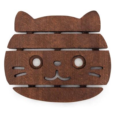 Joy Kitchen houten pannen onderzetter - Kat