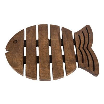 Joy Kitchen houten pannen onderzetter - Vis