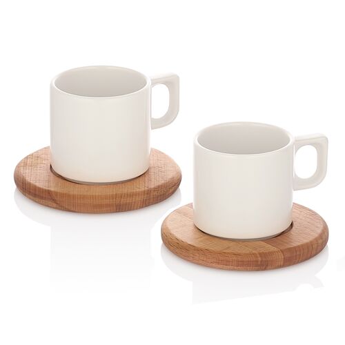 Joy Kitchen koffie mokken - natural | Set van 2