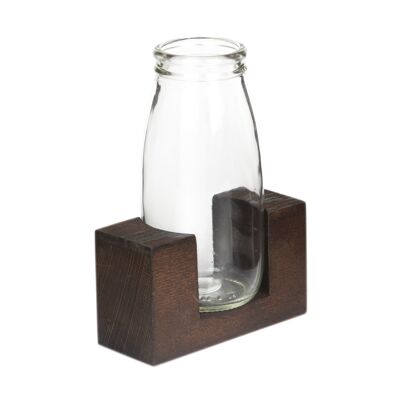 Vase Joy Kitchen avec support en bois - lot de 1