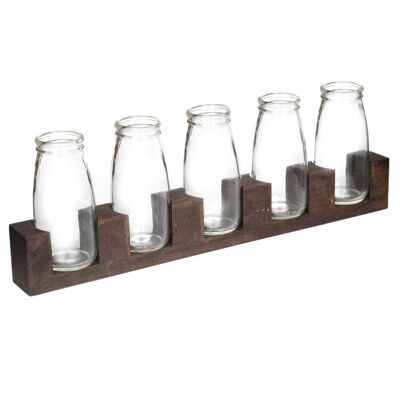 Jarrón Joy Kitchen con soporte de madera - juego de 5