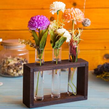 Vase en bois avec tube à essai Joy Kitchen - lot de 3 2