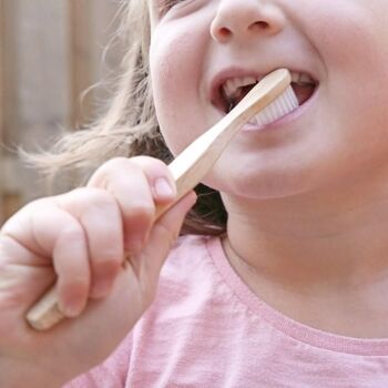 Brosse à dents en bambou pour enfants | 4 unités 2