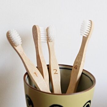 Brosse à dents en bambou pour enfants | 4 unités 3