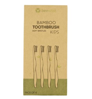 Brosse à dents en bambou pour enfants | 4 unités 5