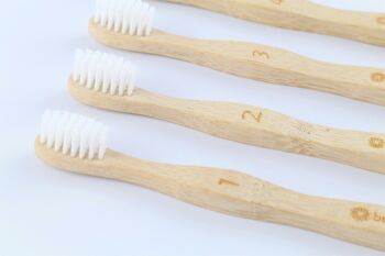Brosse à dents en bambou pour enfants | 4 unités 4