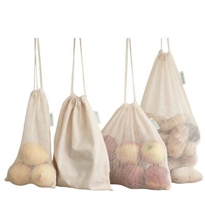 Set di sacchetti riutilizzabili per prodotti x 8 | Cotone organico