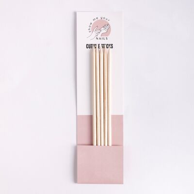 Sustainable Orange Wood Cuticle Sticks