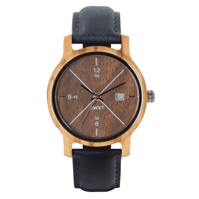 Montre homme COME bleu de minuit (cuir)