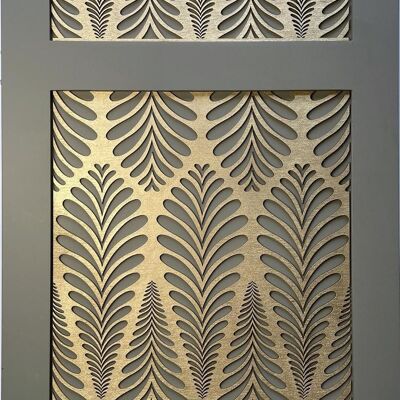 Deco leaves - Art Deco wooden inlay / onlay