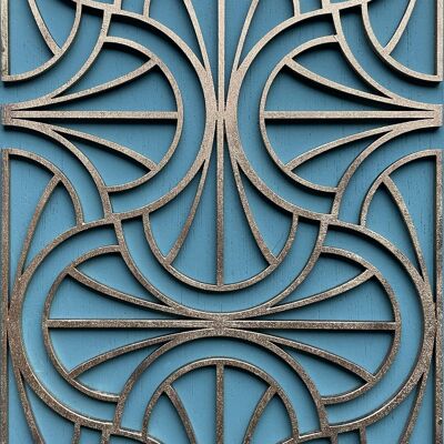 Rotating Deco Arches - Art Deco wooden inlay / onlay