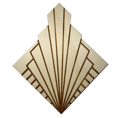 FANDECO Art Deco motif - Art Deco wooden embellishment - 105 x 148 mm - 1.5mm